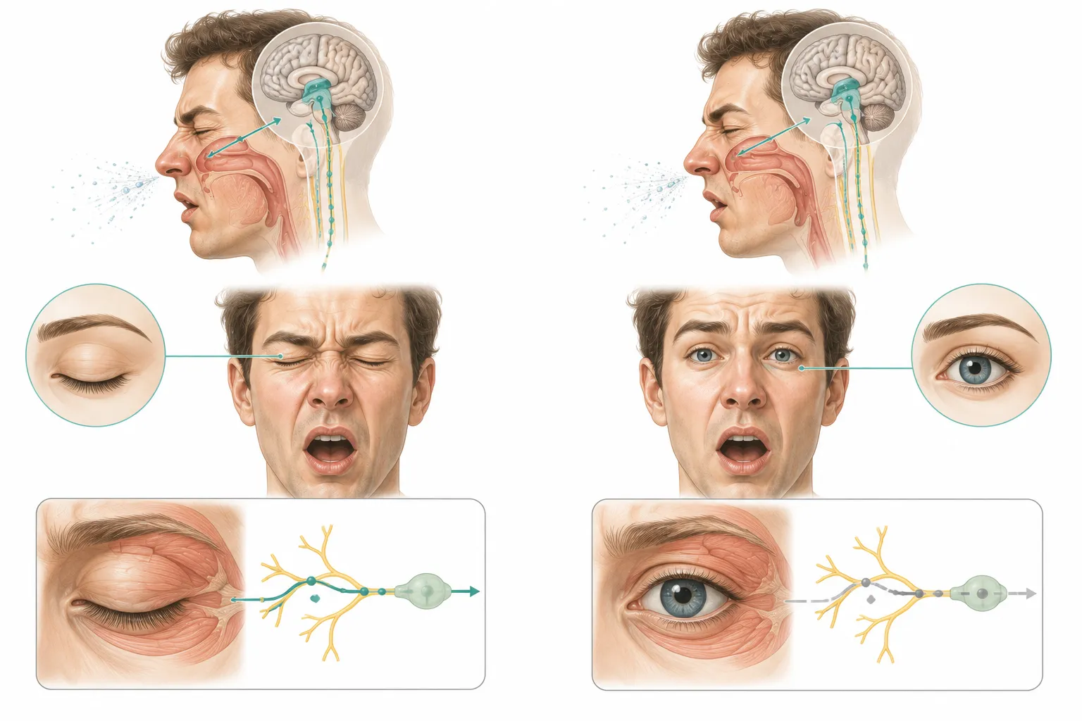 Can You Sneeze With Your Eyes Open? explanatory diagram
