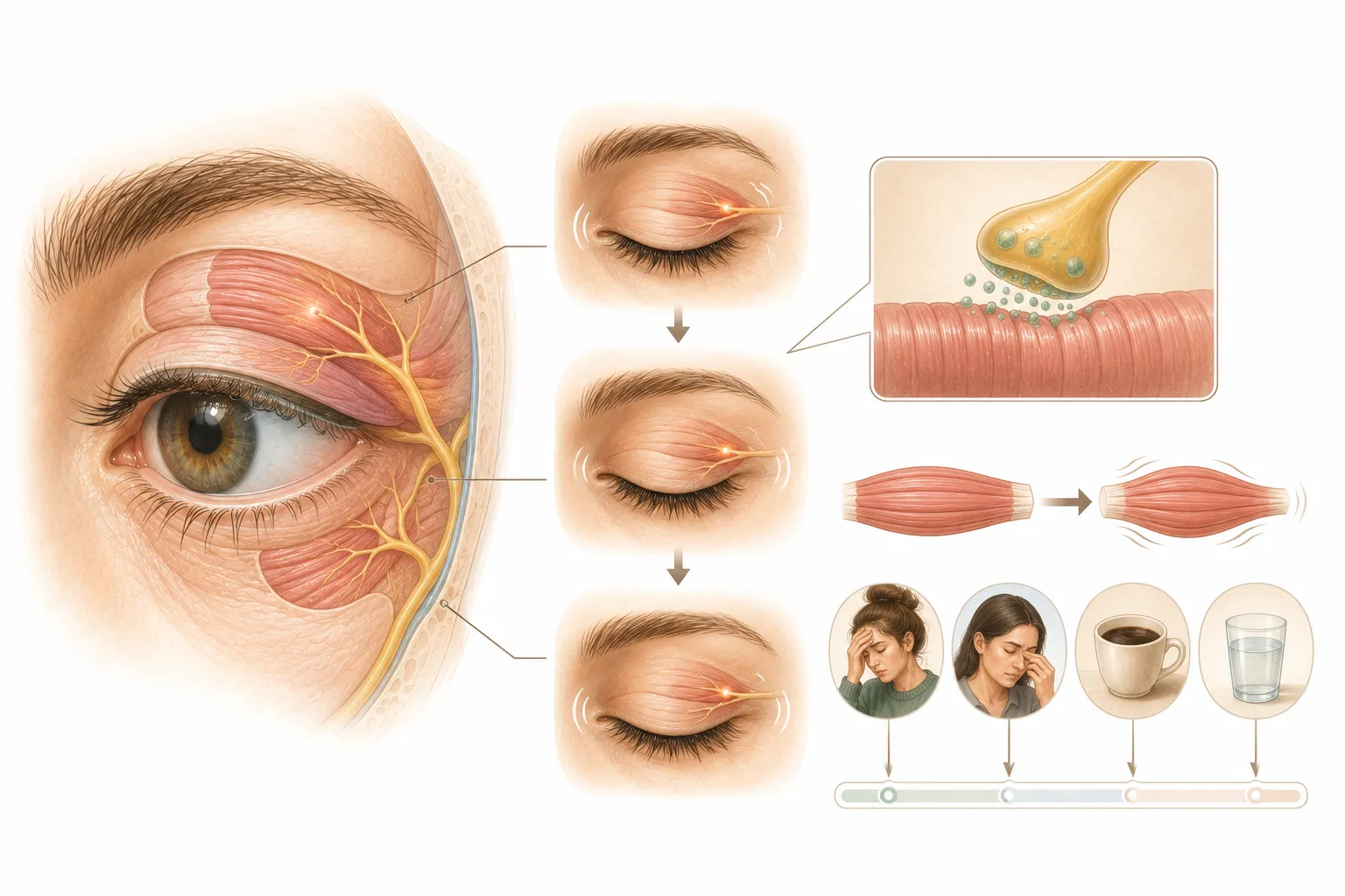 Why Do My Eyes Twitch? explanatory diagram