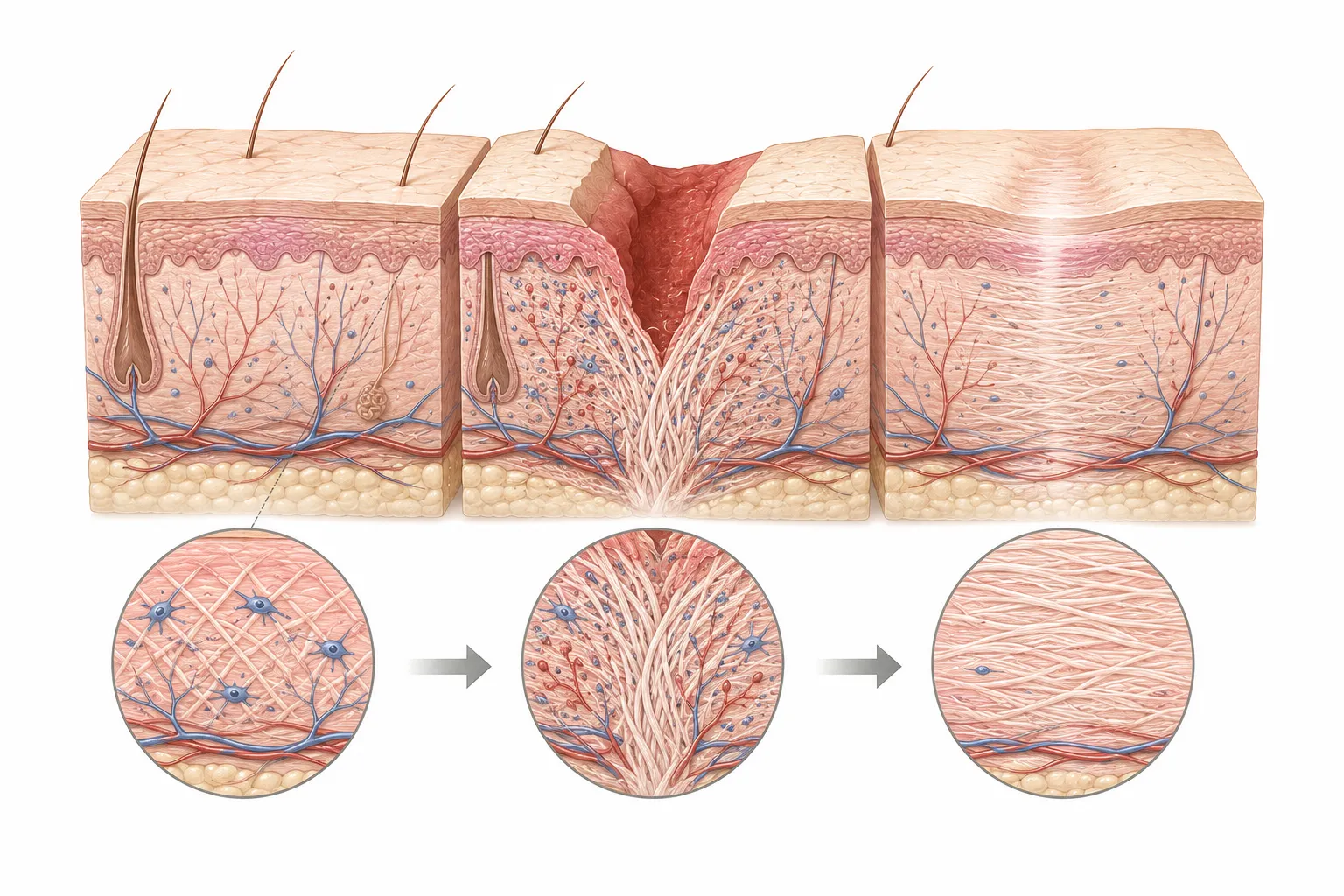 Why Do Scars Form? explanatory diagram