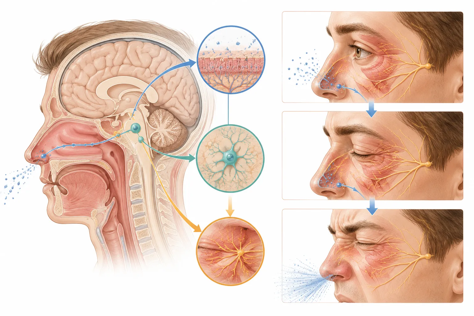 Why Do We Close Our Eyes When We Sneeze? explanatory diagram