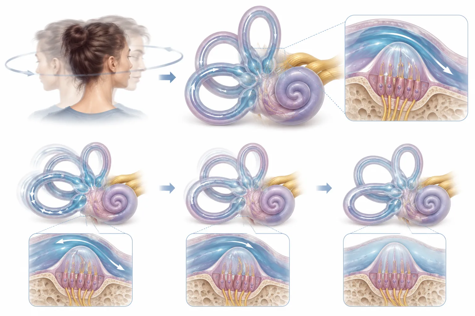Why Do We Get Dizzy When Spinning? explanatory diagram