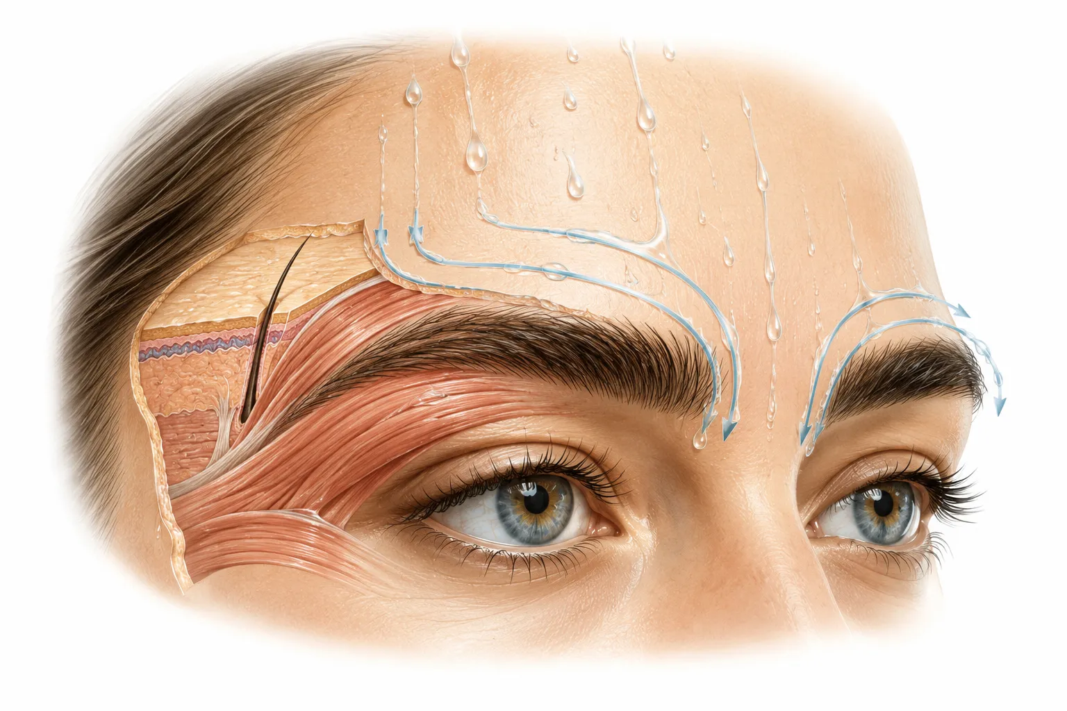 Why Do We Have Eyebrows? explanatory diagram