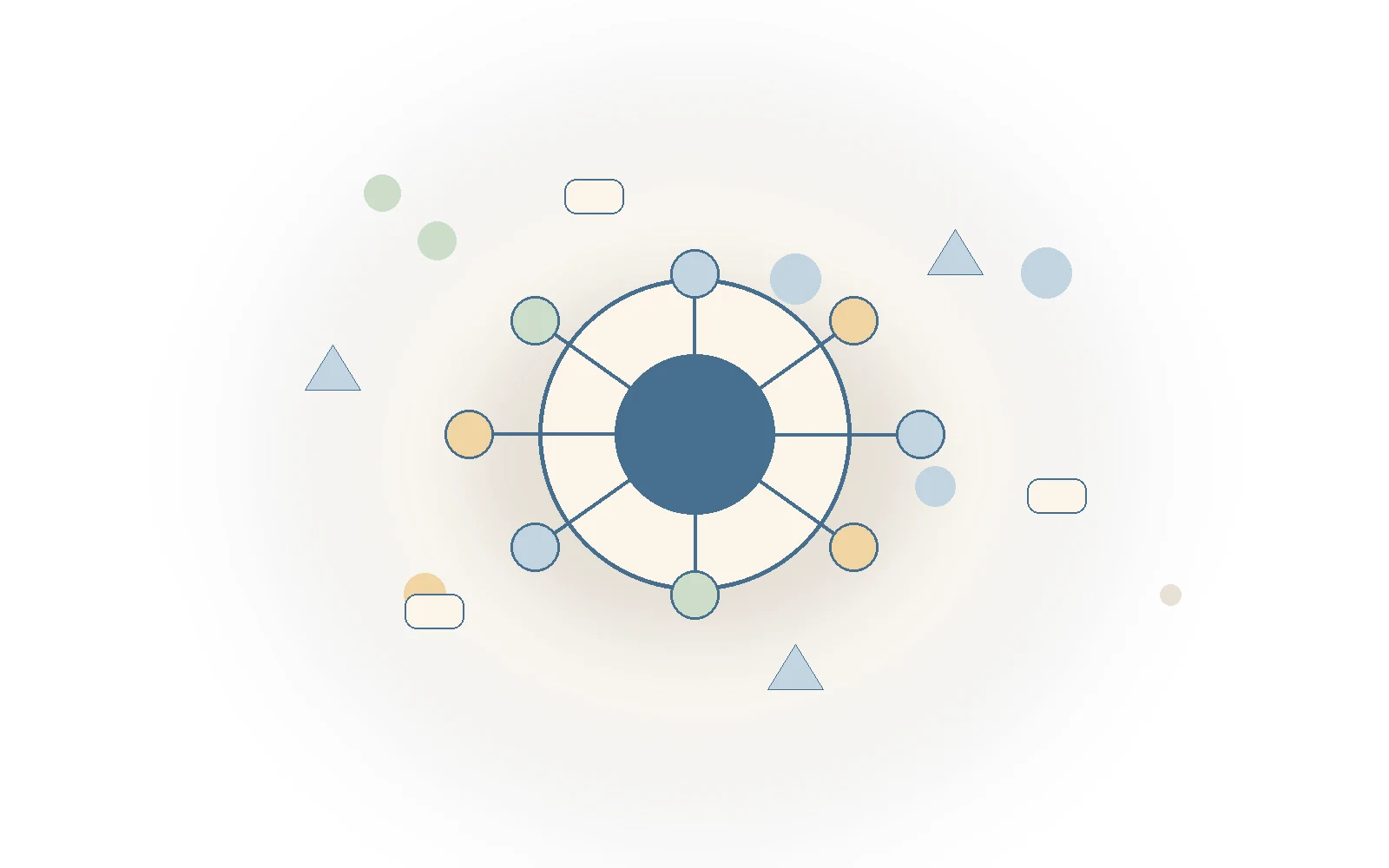 Editorial illustration of a person arranging options to influence choices