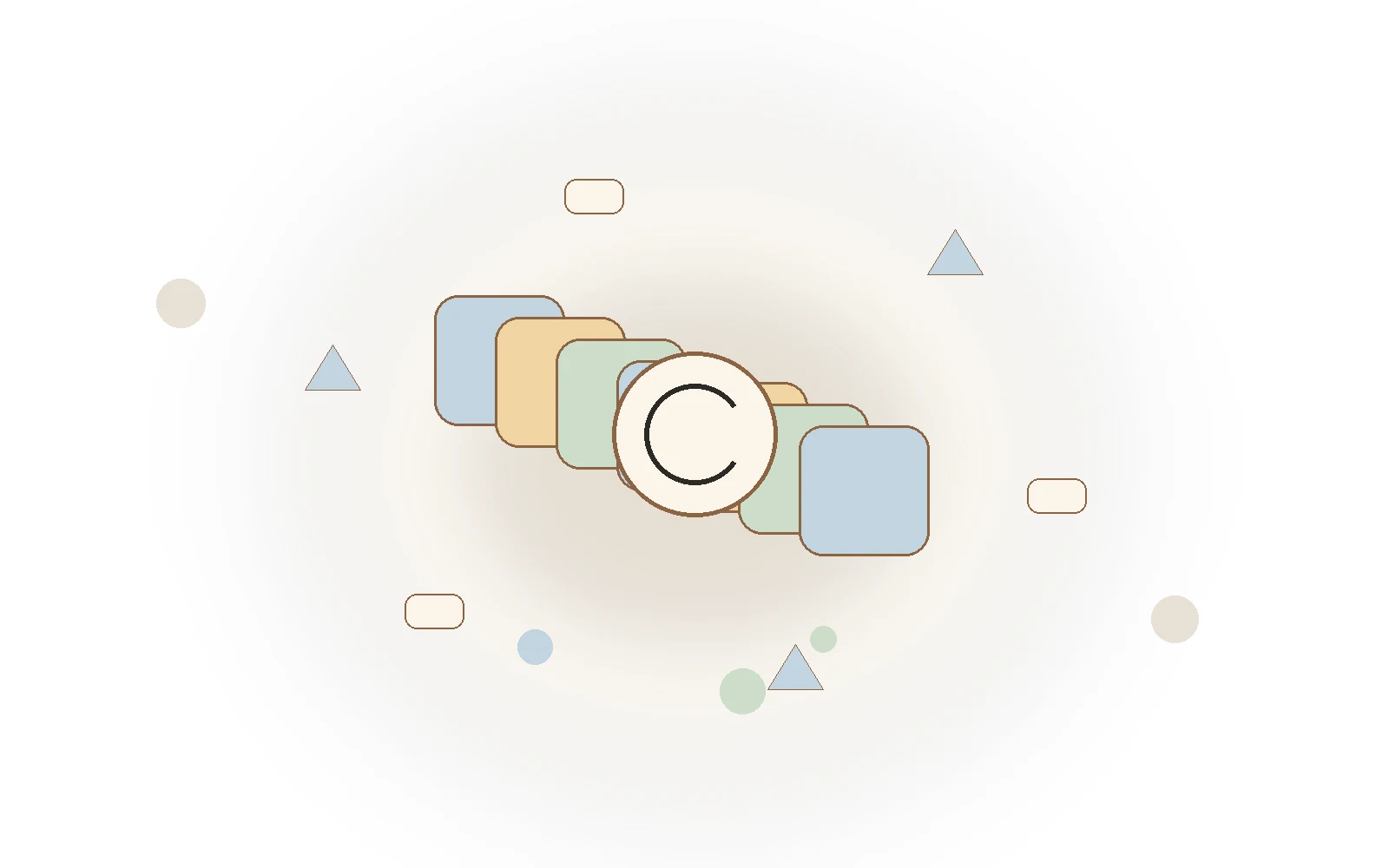 Editorial illustration of a man breaking chains in a symbolic landscape