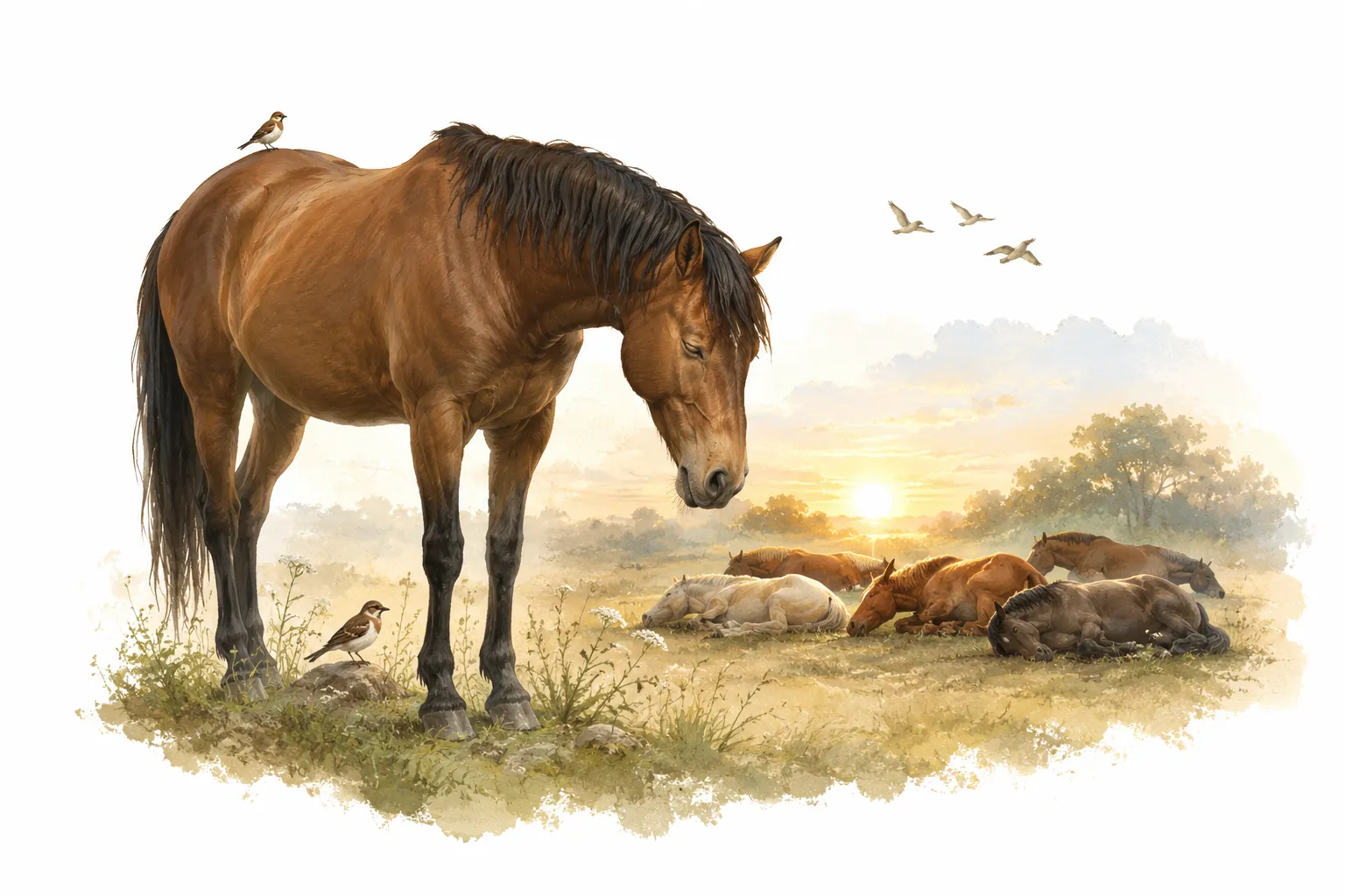 How Do Horses Sleep Standing Up? hero image