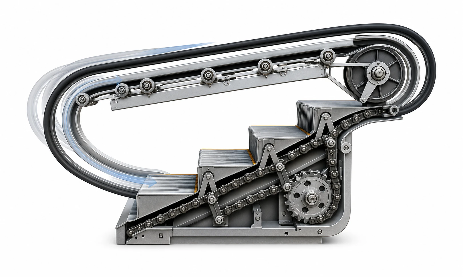 Why Do Escalator Handrails Move at Different Speeds? explanatory diagram