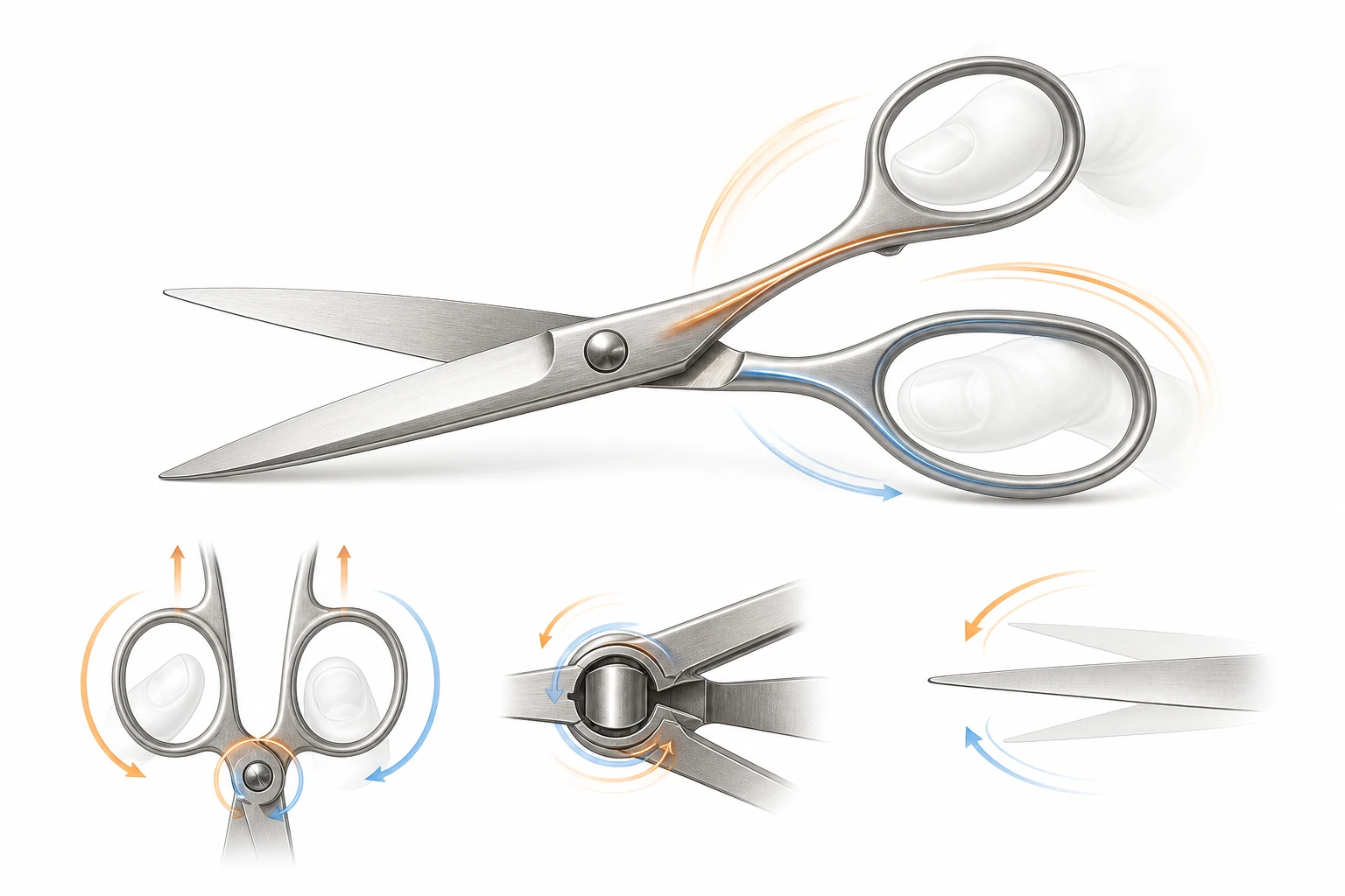 Why Do Scissors Have a Finger Loop? explanatory diagram
