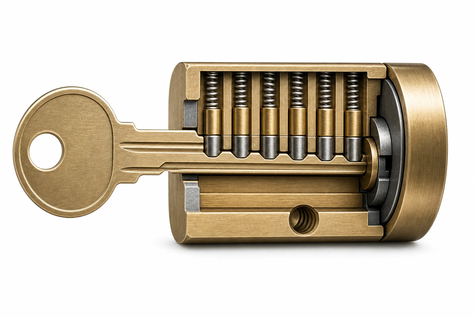 Why Does a Lock Open with a Key? explanatory diagram