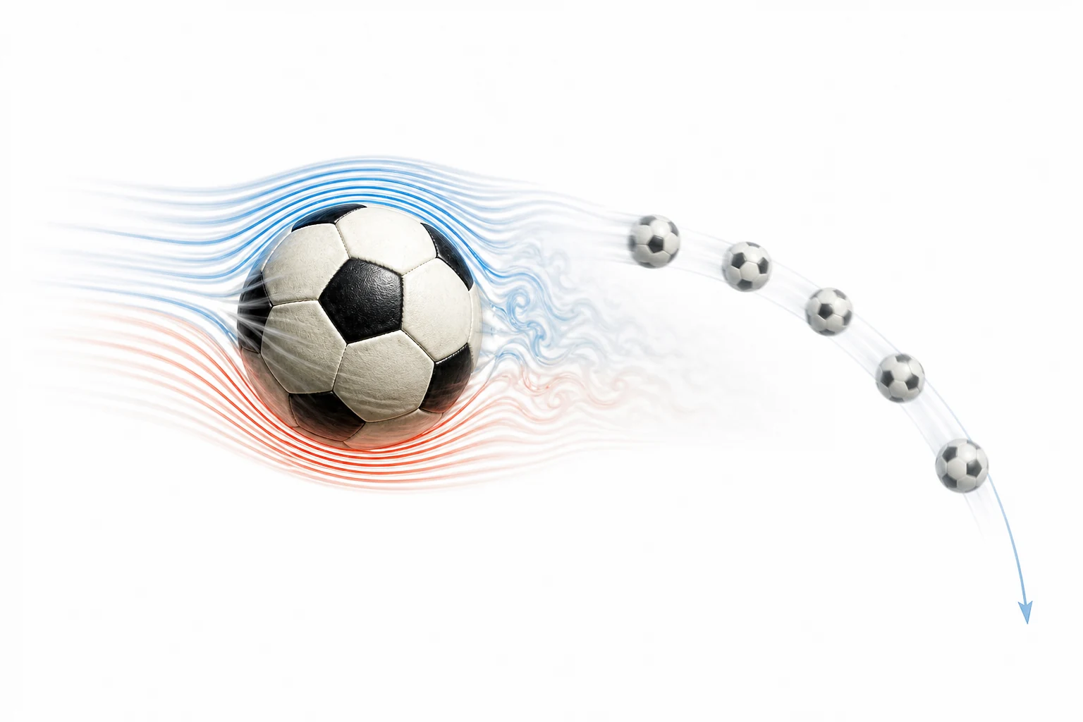 Why Does a Soccer Ball Curve? explanatory diagram