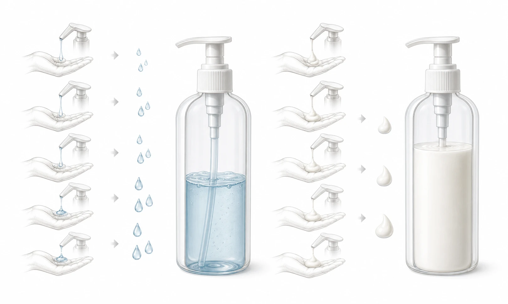 Why Does Shampoo Run Out Before Conditioner? explanatory diagram