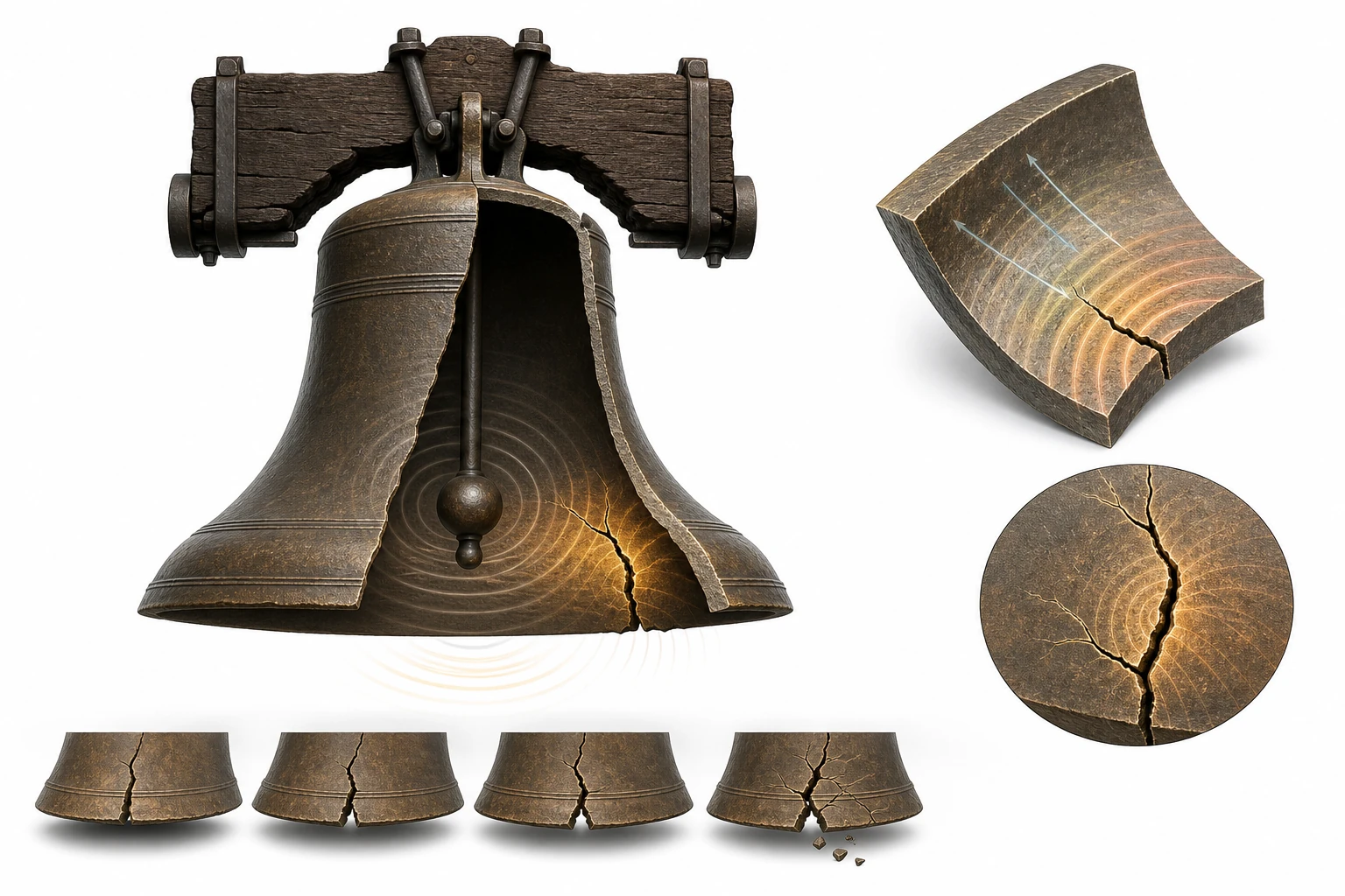 Why Is the Liberty Bell Cracked? explanatory diagram