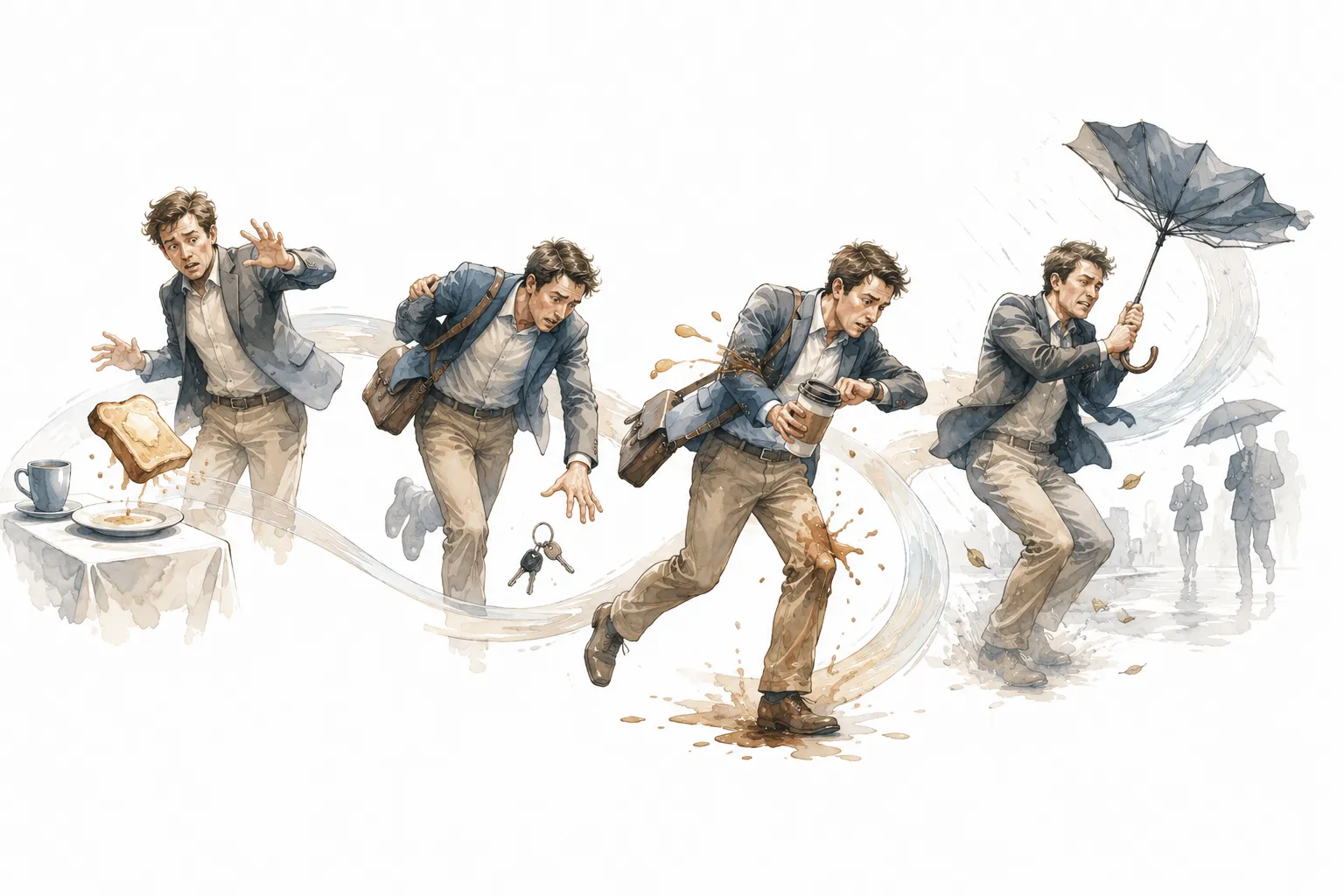 Illustration of Edward Murphy and a rocket sled experiment
