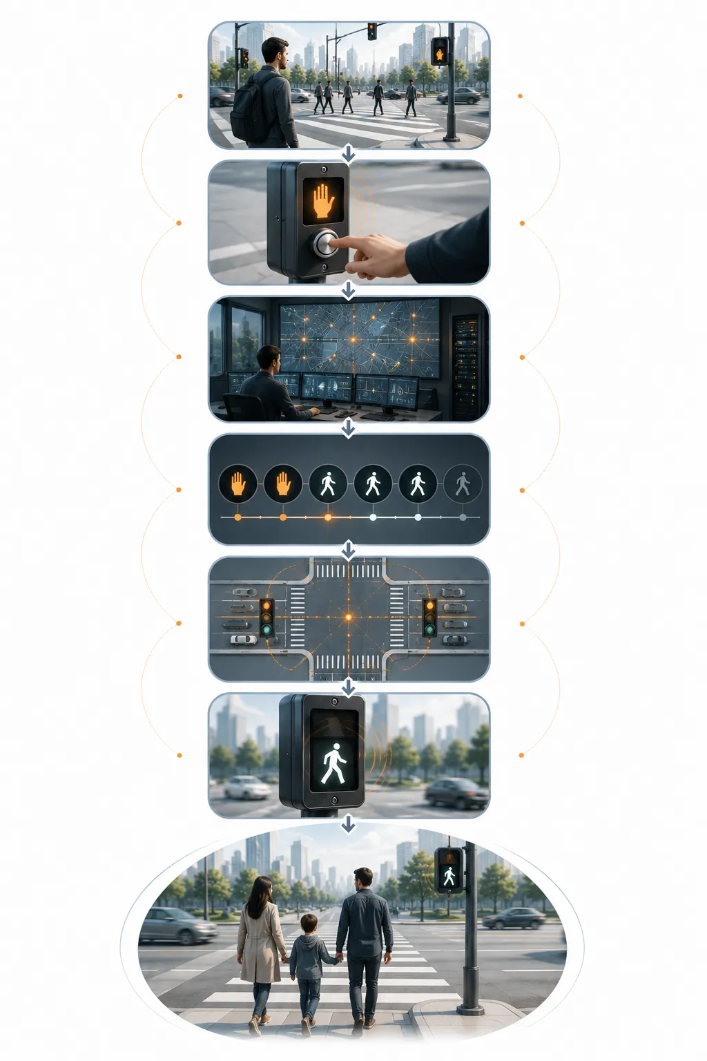 Diagram showing why pedestrian crossing buttons can feel useless